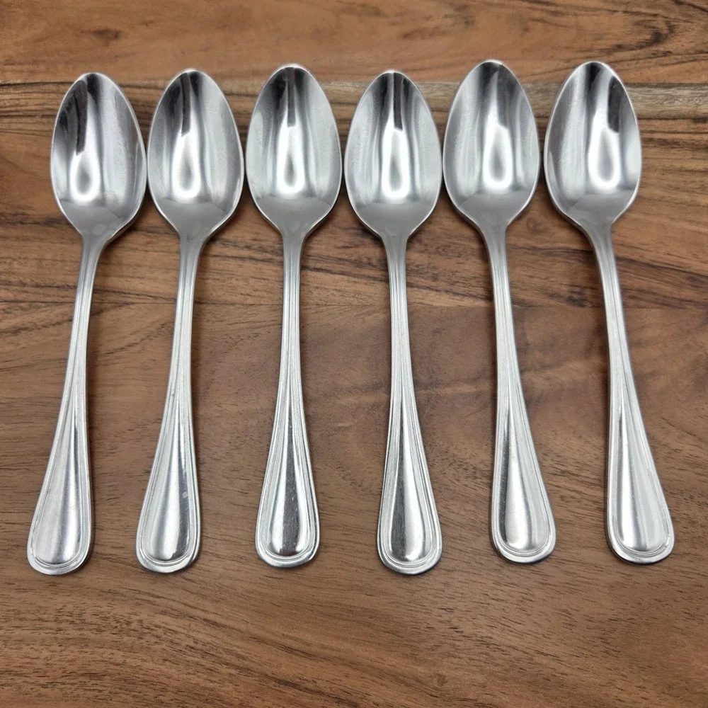 Set Of 6 Wallace Rockport Teaspoons 18/10 Stainless Steel
